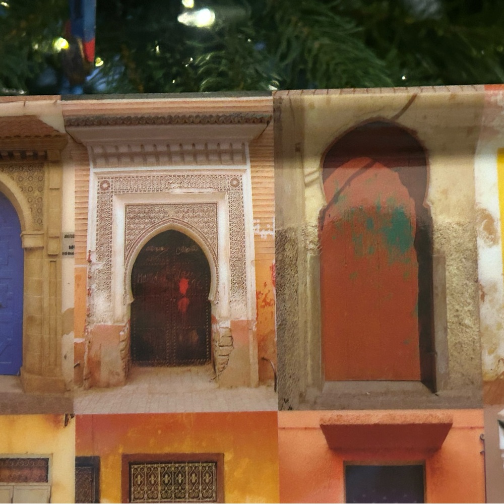 4/$20🌷🕌Vibrant Easy Life Melamine Appetizer/Dessert Tray - 💙🚪Moroccan Doors 🚪💙 - Picture 8 of 11
